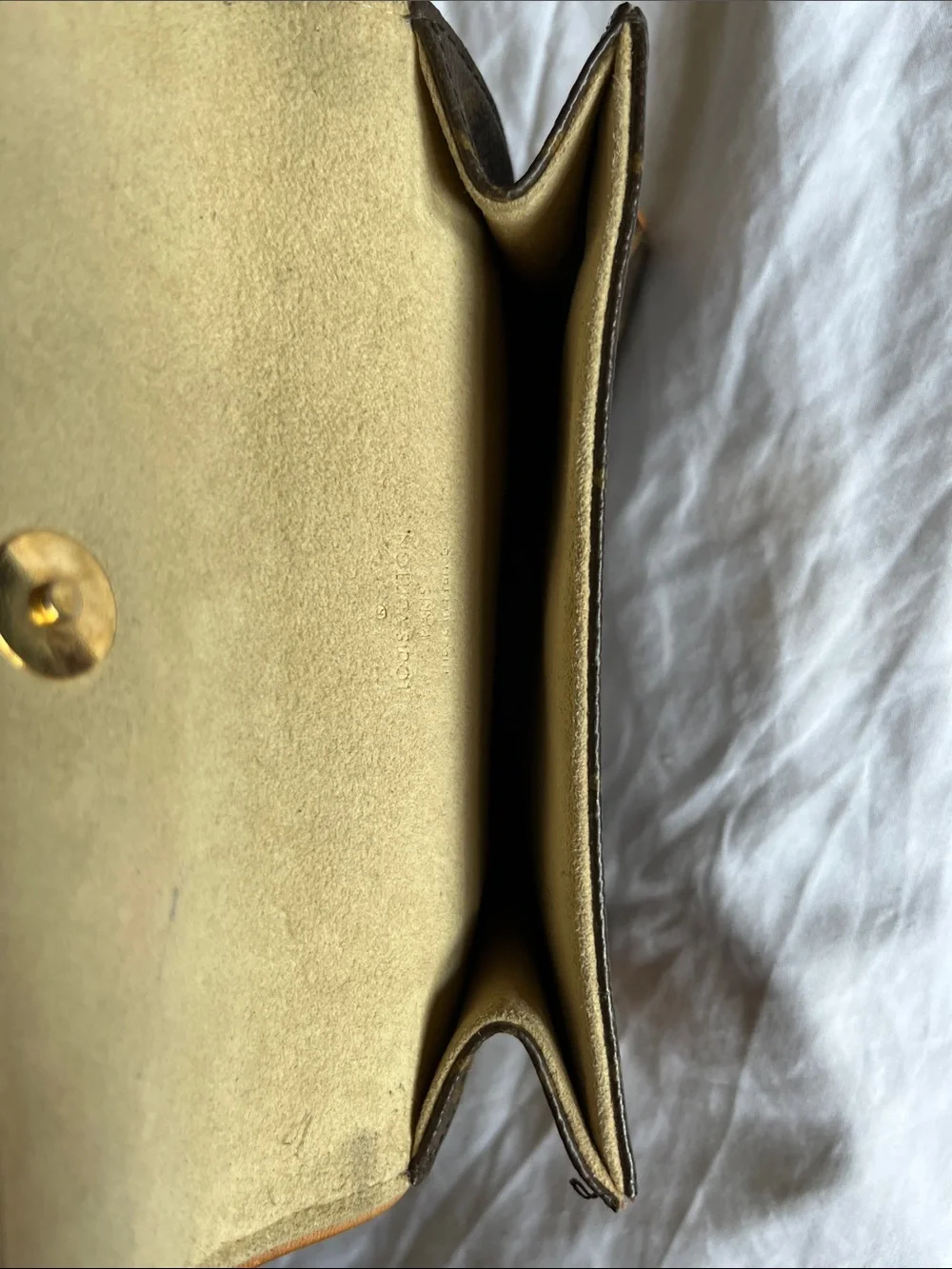 Louis Vuitton Monogram Pochette Florentine in Brown and Green Gold